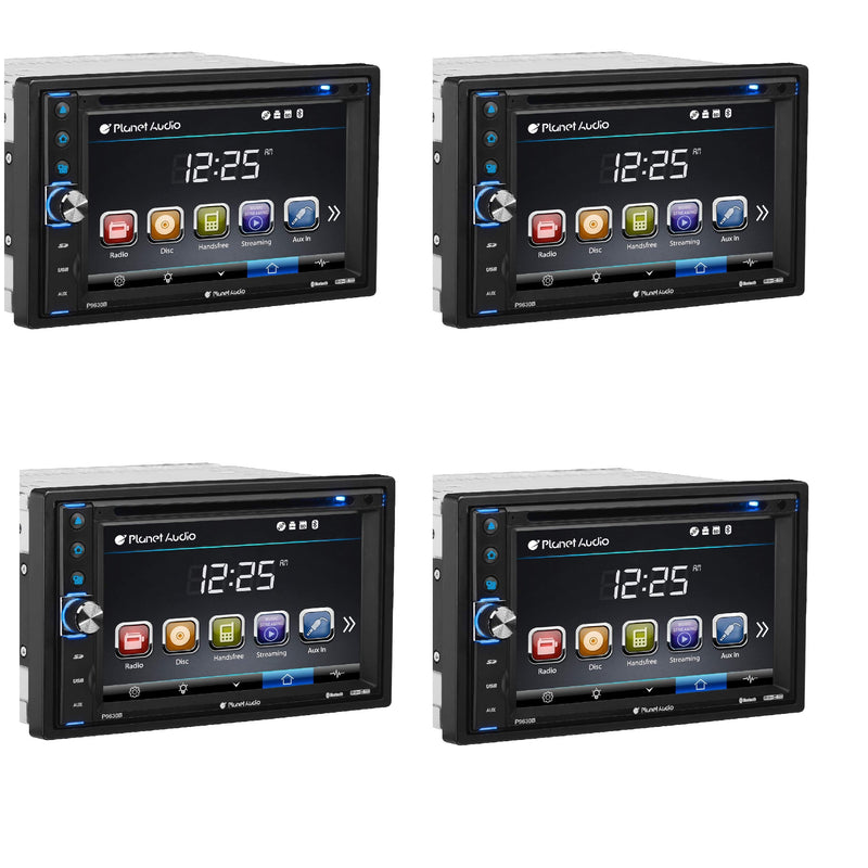 Planet Audio Double DIN 6.2" Touchscreen Bluetooth In Dash DVD Player (4 Pack)