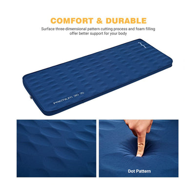 Single Self Inflating Camping Sleeping Mat with Carrying Bag (Open Box) - VMInnovations