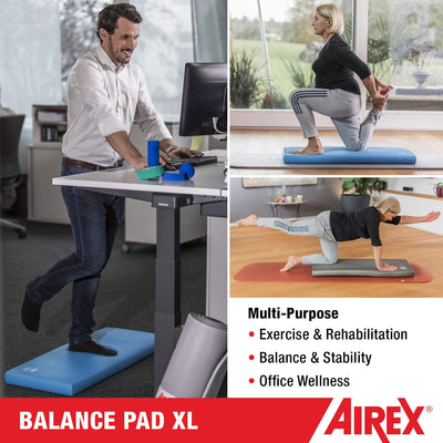 Airex Gym Exercise XL Foam Balance Pad for Gym or Home Yoga, Gray (Open Box)