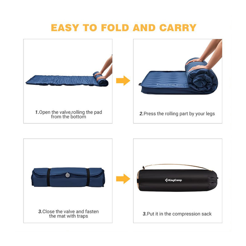 Single Self Inflating Camping Sleeping Mat with Carrying Bag (Open Box)