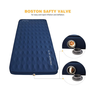 Single Self Inflating Camping Sleeping Mat with Carrying Bag (Open Box)