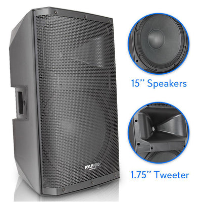 Pyle 1400W Heavy Duty Outdoor Two-Way Bluetooth PA Loud Speaker Set (4 Pack) - VMInnovations