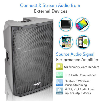 Pyle 1400W Heavy Duty Outdoor Two-Way Bluetooth PA Loud Speaker Set (4 Pack) - VMInnovations