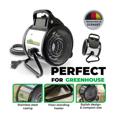 Bio Green PAL 2.0/US Palma Basic Greenhouse Space Heater, 120 Sq Ft, 1500 Watts