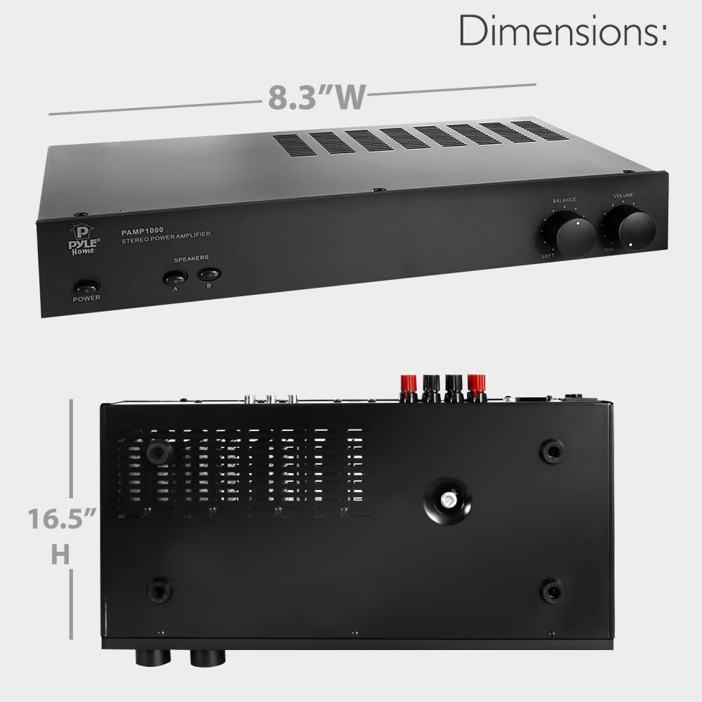 Pyle Home Digital Dual Channel Stereo Power Amplifier Home Audio Sound System