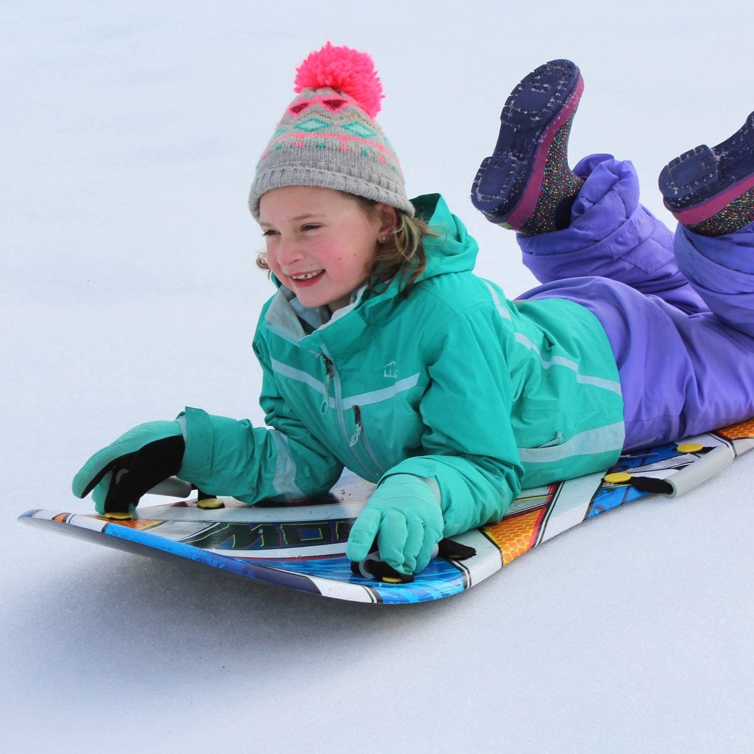 47 Inch Snow Screamer 2 Person Foam Sled with Handles for Ages 5+ (Used) - VMInnovations