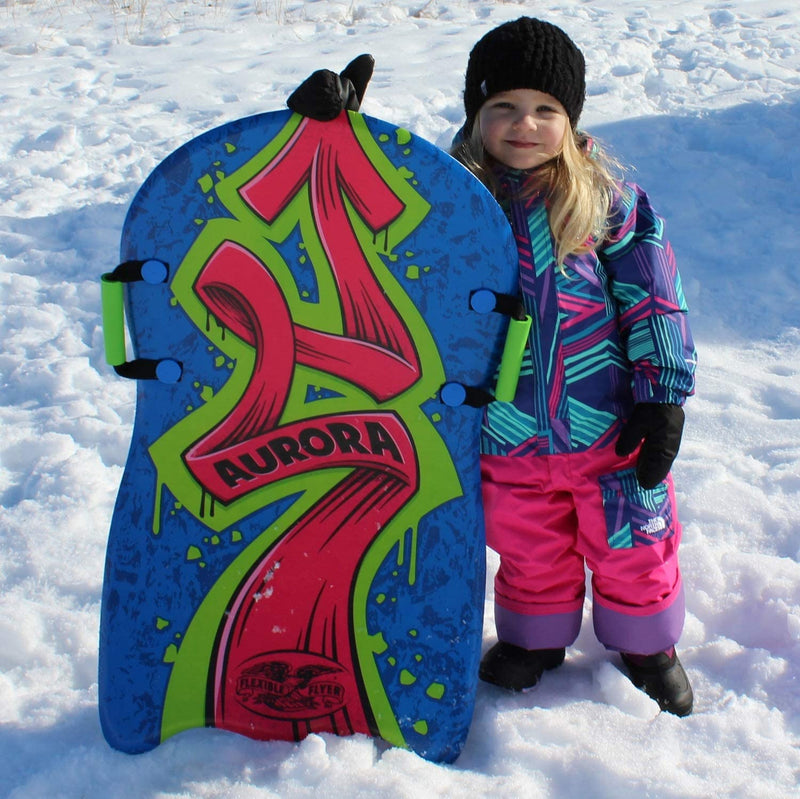 Flexible Flyer 36 Inch Aurora Kids 1 Person Foam Snow Sled w/ Handles (Used)