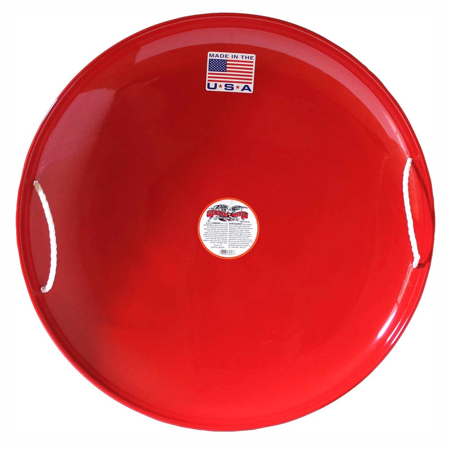 Flexible Flyer Steel Saucer 26" Winter Snow Sled for Kids and Adults, Red (Used) - VMInnovations