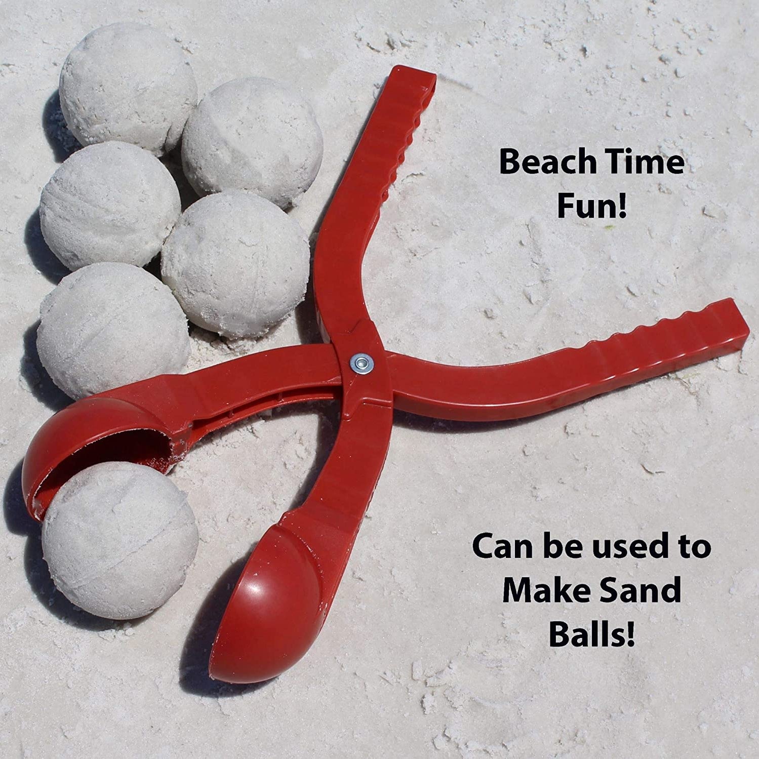Paricon Outdoor Winter Snowball Maker Kids Children Toy Sand Mold, Red (3 Pack) - VMInnovations