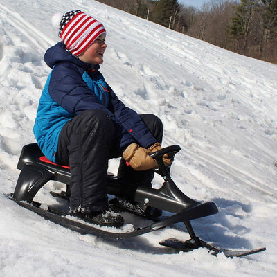 Flexible Flyer Blaster Plastic Steering Snow Ski Sled w/ Brakes and Seat (Used) - VMInnovations