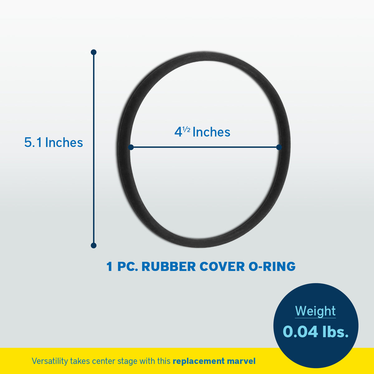 Zodiac Rubber Cover O Ring Power Clean Ultra for Pool Filter Replacement, Black - VMInnovations