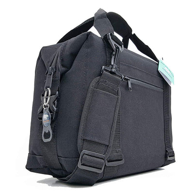 Polar Bear Coolers 12 Pack Light Nylon Soft Cooler with Strap, Black (Open Box)