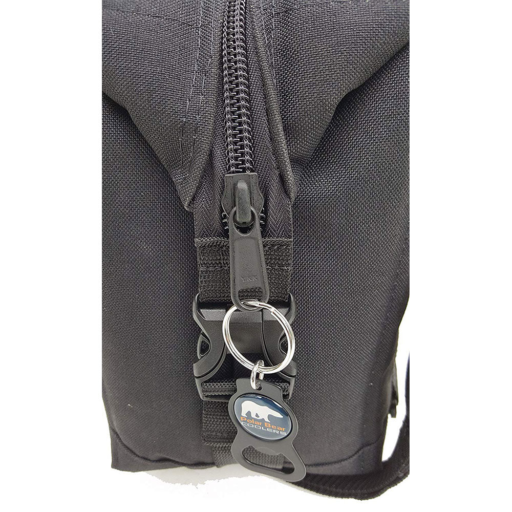 Polar Bear Coolers 12 Pack Light Nylon Soft Cooler with Strap, Black (Open Box)
