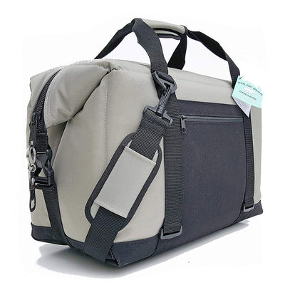 Polar Bear Coolers 24 Pack Light Nylon Soft Cooler with Strap, Silver (Open Box)