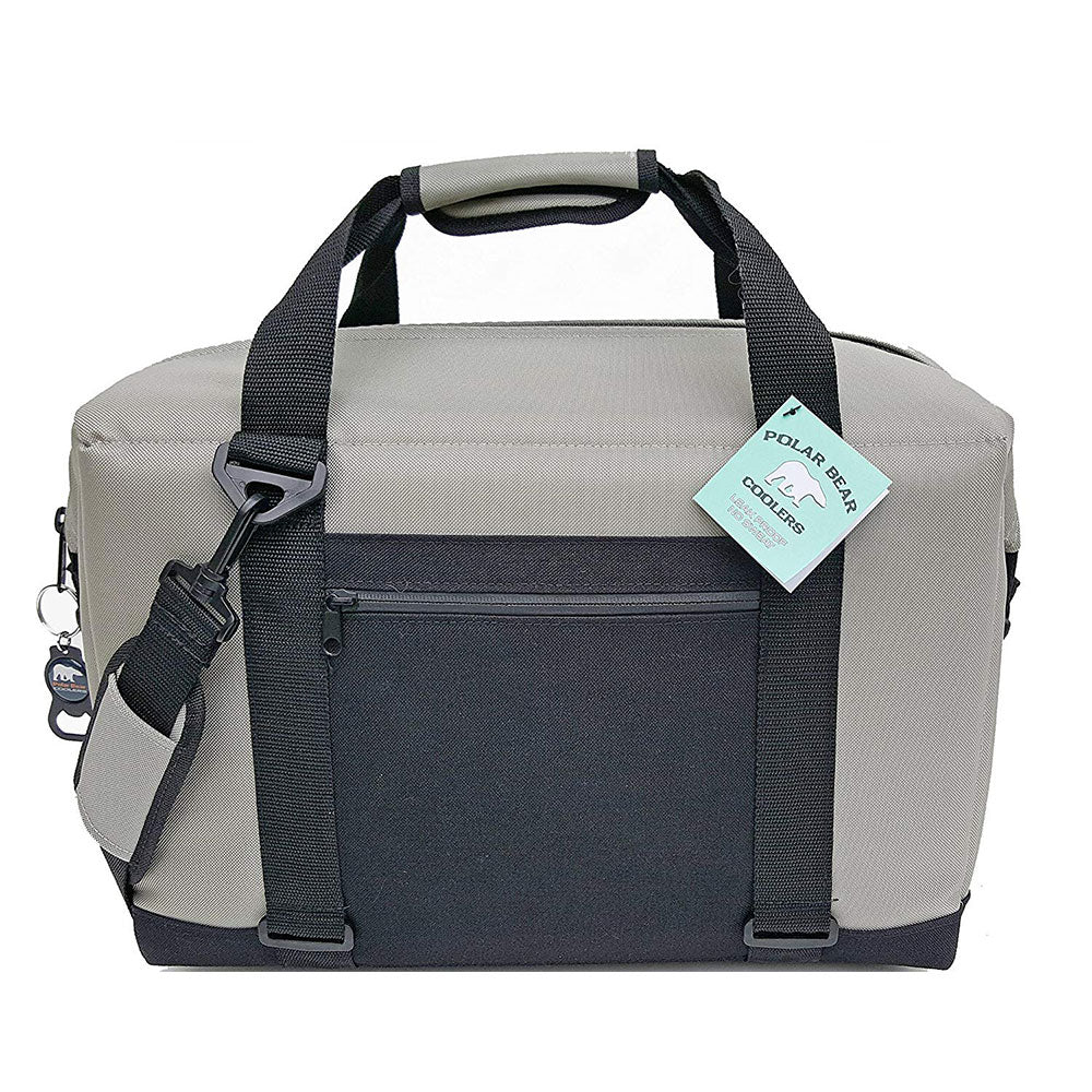 Polar Bear Coolers 24 Pack Light Nylon Soft Cooler with Strap, Silver (Open Box)