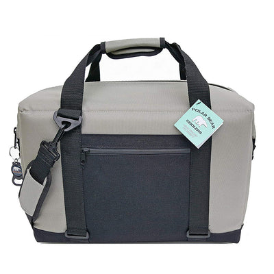Polar Bear Coolers 24 Pack Light Nylon Soft Cooler with Strap, Silver (Open Box)