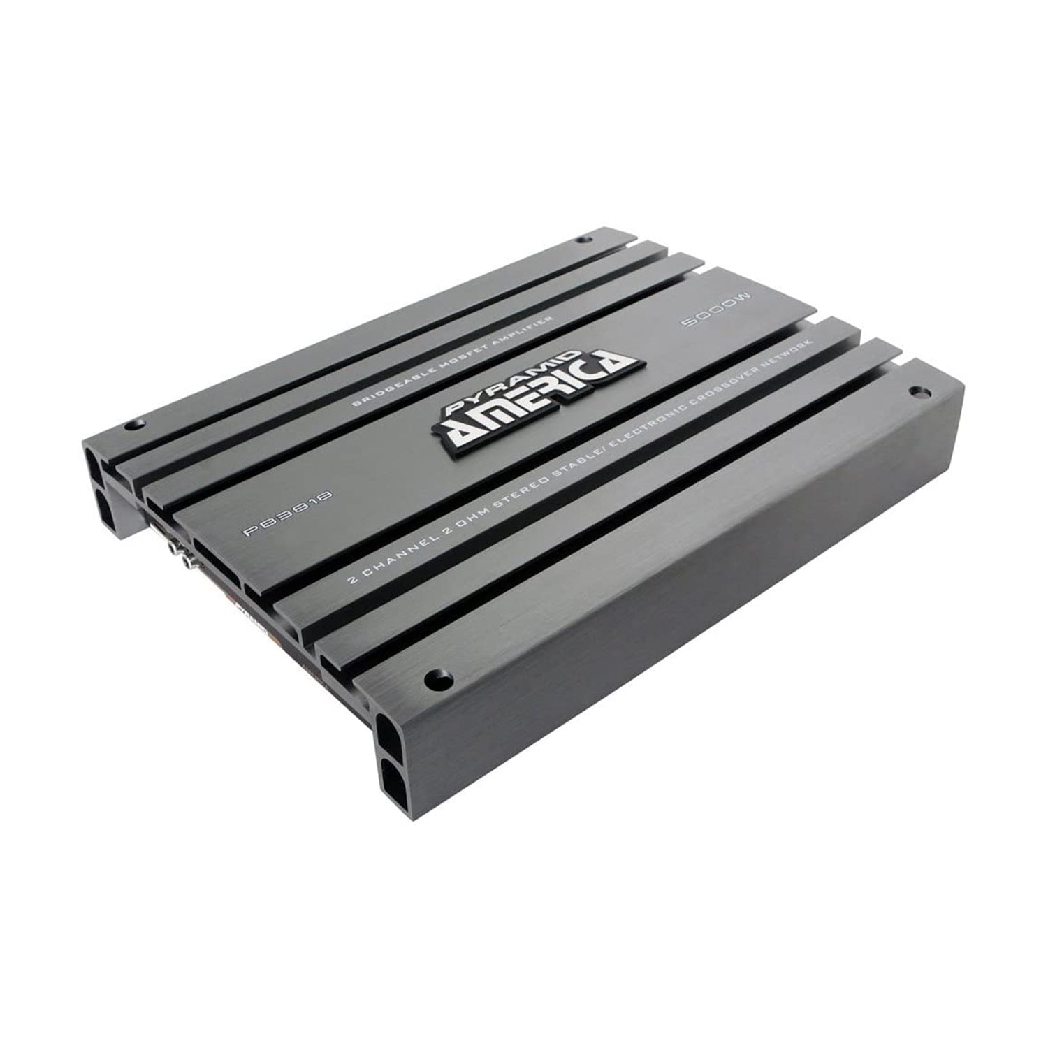 Pyramid PB3818 5000 Watt 2 Channel Car Audio Bridgeable MOSFET Power Amplifier