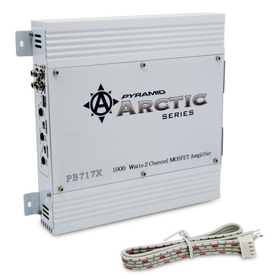 Pyramid PB717X Arctic Series 1000W 2 Channel Class AB Car Audio Mosfet Amplifier