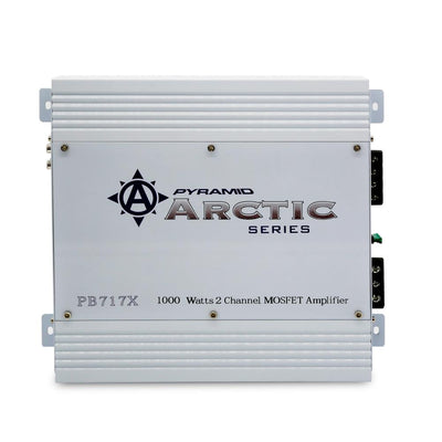 Pyramid PB717X Arctic Series 1000W 2 Channel Class AB Car Audio Mosfet Amplifier