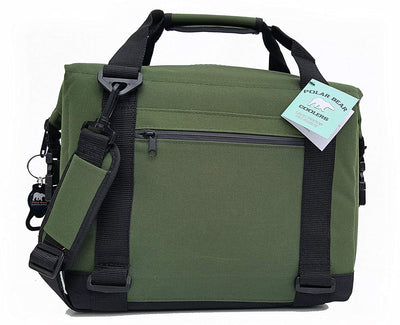 Polar Bear Coolers PB 122 12 Pack Light Nylon Soft Cooler with Strap, Green (Used)