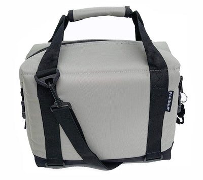 Polar Bear Coolers 12 Pack Light Nylon Soft Cooler with Strap, Silver (Open Box)