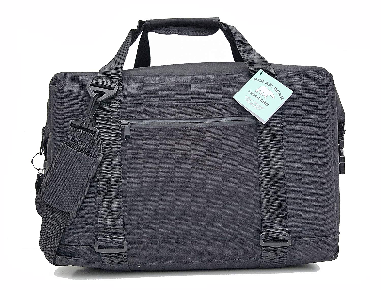 Polar Bear 24 Can Capacity TPU Double Coated Soft Nylon Cooler, Black (Open Box)