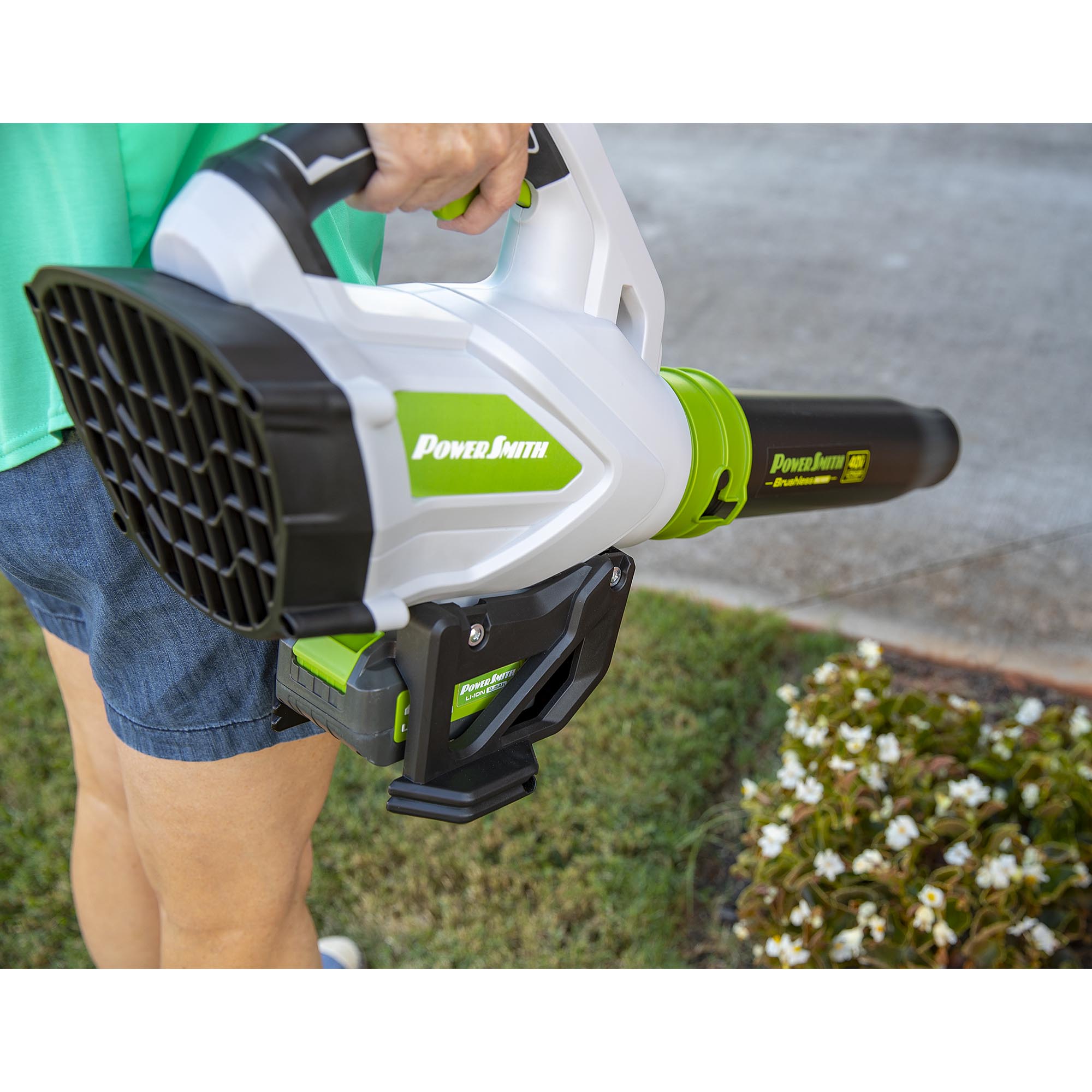 PowerSmith 120 MPH Battery Powered Leaf Blower + String Trimmer and Edger