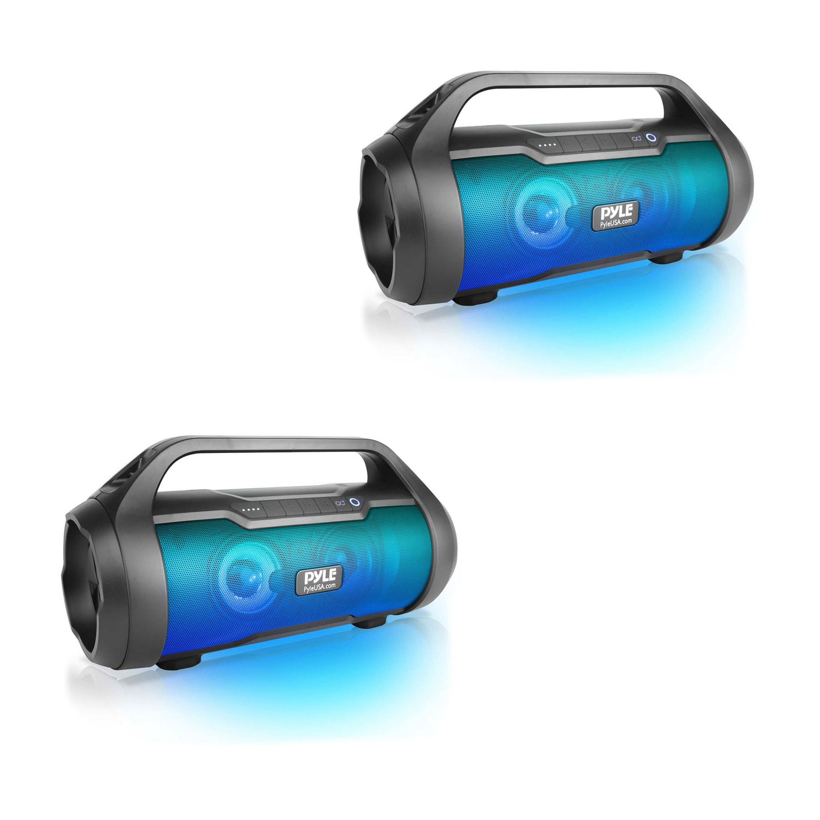 Pyle PBMWP185 500 W Portable Bluetooth Wireless BoomBox Speakers Stereo (2 Pack) - VMInnovations