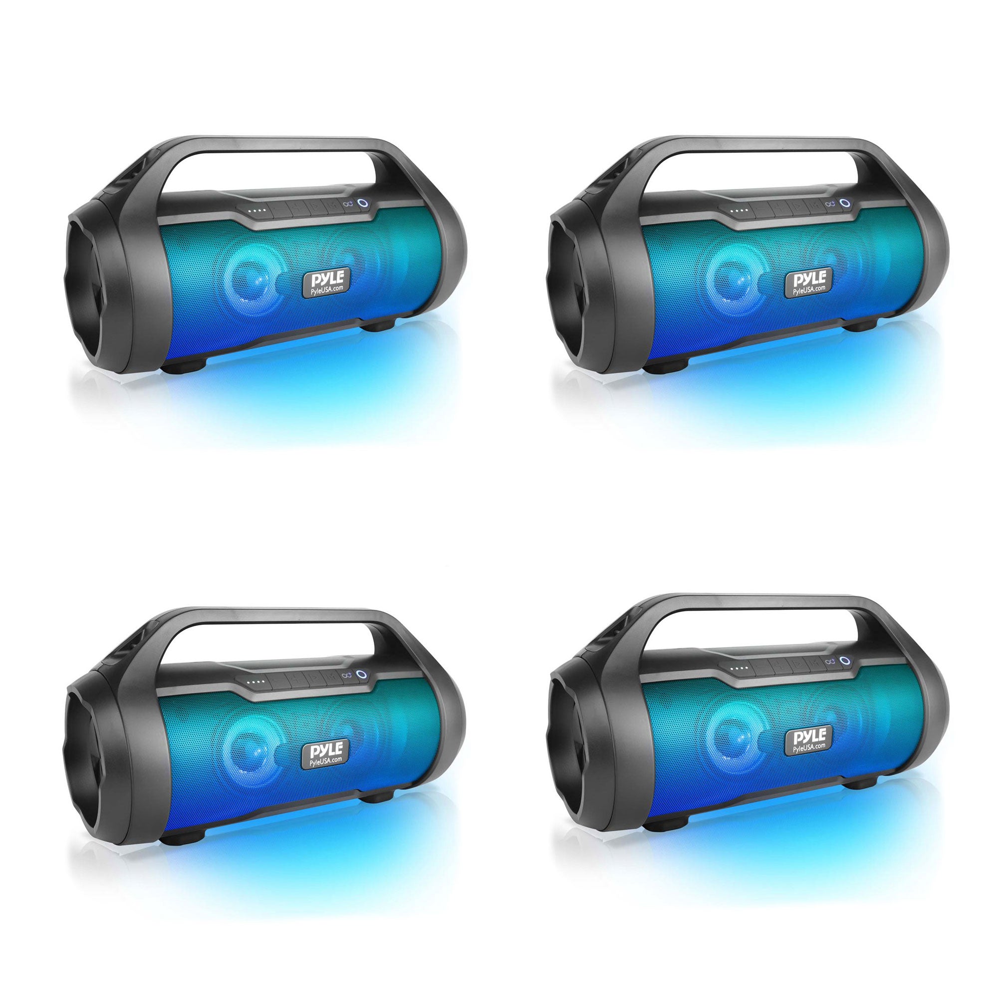 Pyle PBMWP185 500 W Portable Bluetooth Wireless BoomBox Speakers Stereo (4 Pack)