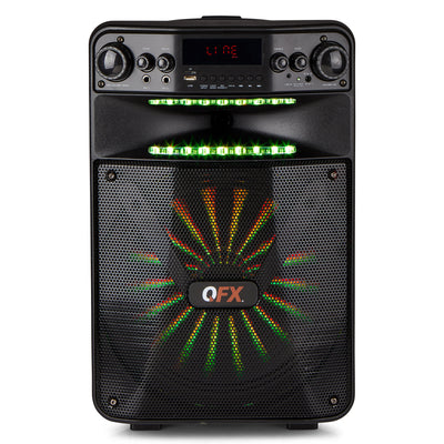 QFX 12" Bluetooth Rechargeable Speaker System w/ LED Lights & Smart App Control