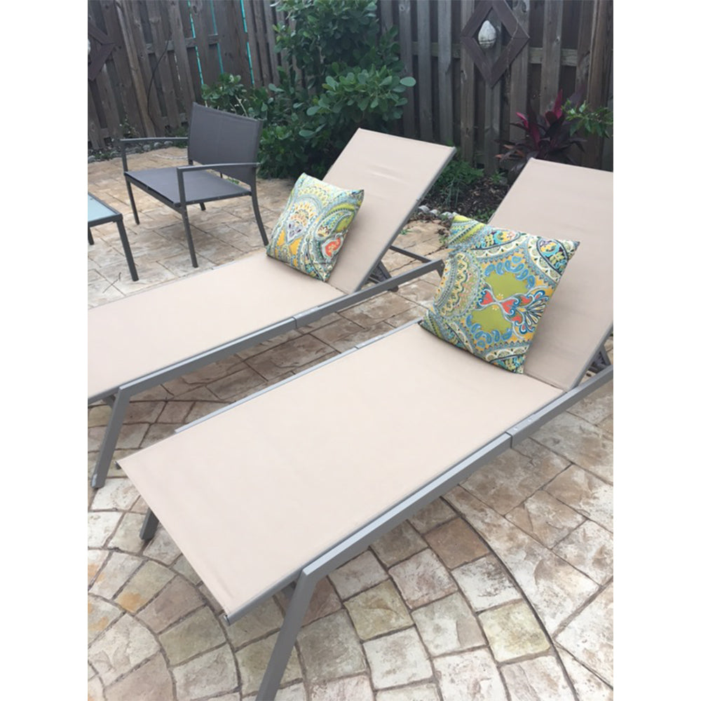 Ostrich Heavy Duty Adult Outdoor Lake Chaise Lounge Chairs 2-Pack, (For Parts)