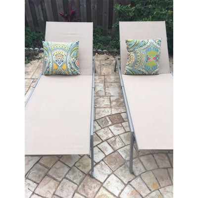 Ostrich PC-1052T Adult Outdoor Lake Chaise Lounge Chairs 2-Pack, Tan (Used) - VMInnovations