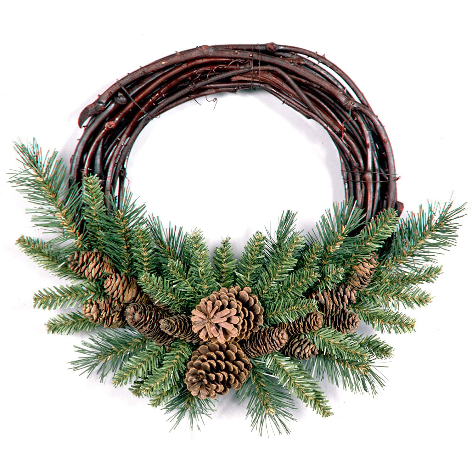 National Tree Company 16 Inch Artificial Christmas Holiday Wreath w/ Pine Cones