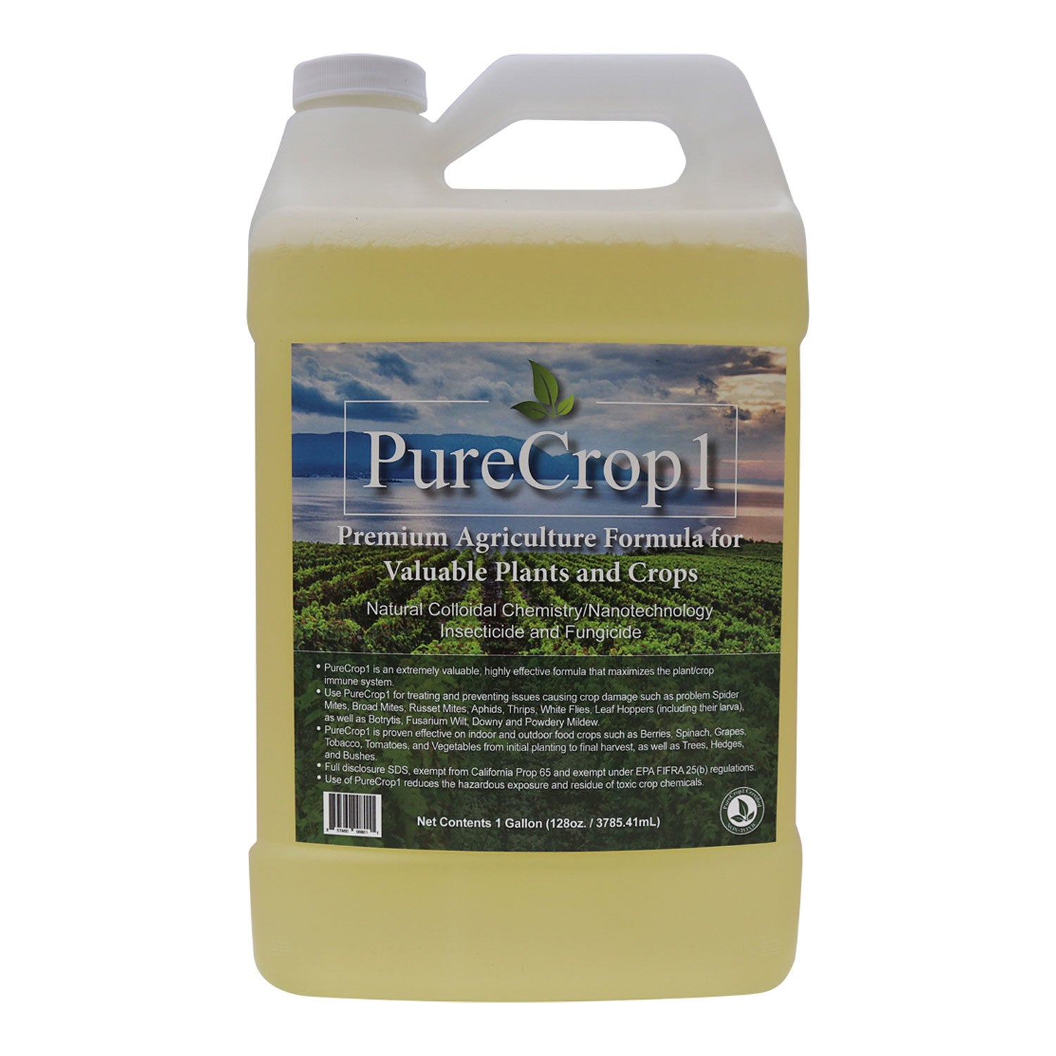 PureCrop1 PC1G Plant Based Insecticide Fungicide for Plants and Crops, 1 Gallon - VMInnovations