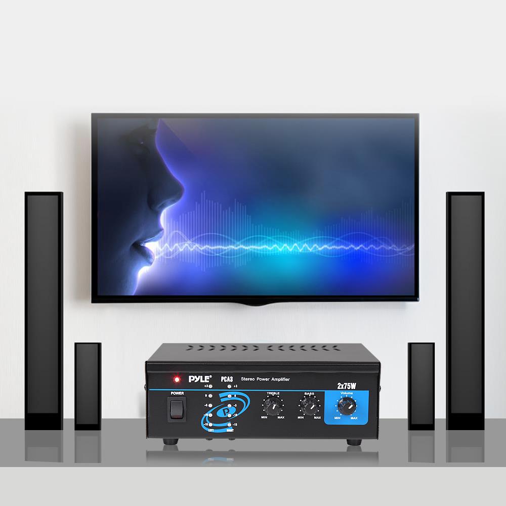 Pyle PCA3 150 Watt Stereo Sound Speaker Amplifier Receiver Home Audio System