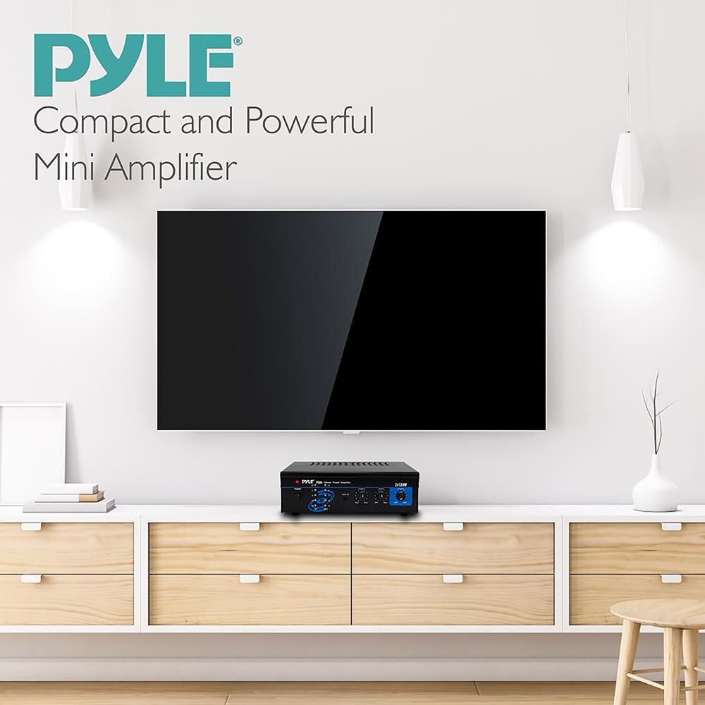 Pyle Home PCA4 240W Stereo Sound Speaker Amplifier Receiver Home Audio System