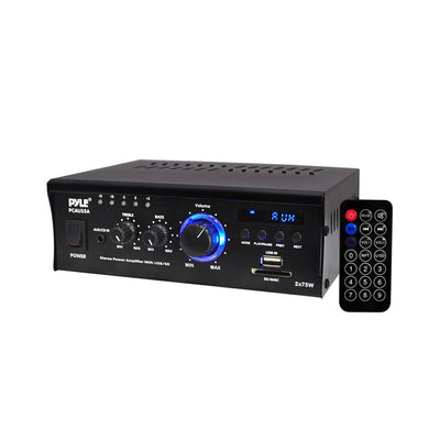 Pyle PCAU35A 2 Channel 75 Watt Home Theater Stereo Power Amplifier (2 Pack)