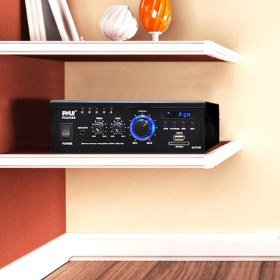Pyle PCAU35A 2 Channel 75 Watt Home Theater Stereo Power Amplifier (2 Pack)