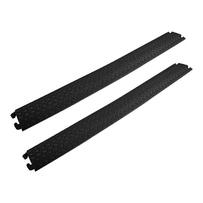 Pyle 40 In Cable Wire Protector Ramp for Cord Safety, Black (2 Pack) (Open Box)