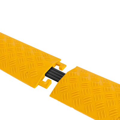 Pyle 40" Cable Wire Protector Cover Ramp for Floor Cord Safety, Yellow (4 Pack) - VMInnovations