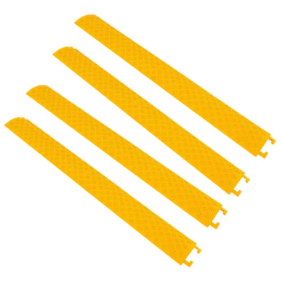 Pyle 40" Cable Wire Cover Ramp for Floor Cord Safety, Yellow (4 Pack) (Used)