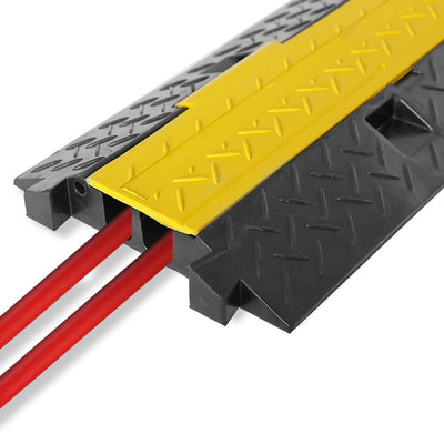 Pyle 40 In 2 Channel Cable Wire Cord Protector Cover Ramp with Flip Lid (8 Pack)