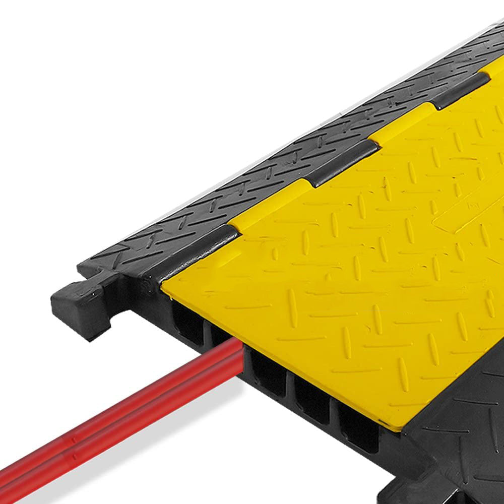 Pyle 5 Channel Cable Wire Protector Cover Ramp w/ Flip Lid for Safety (4 Pack)