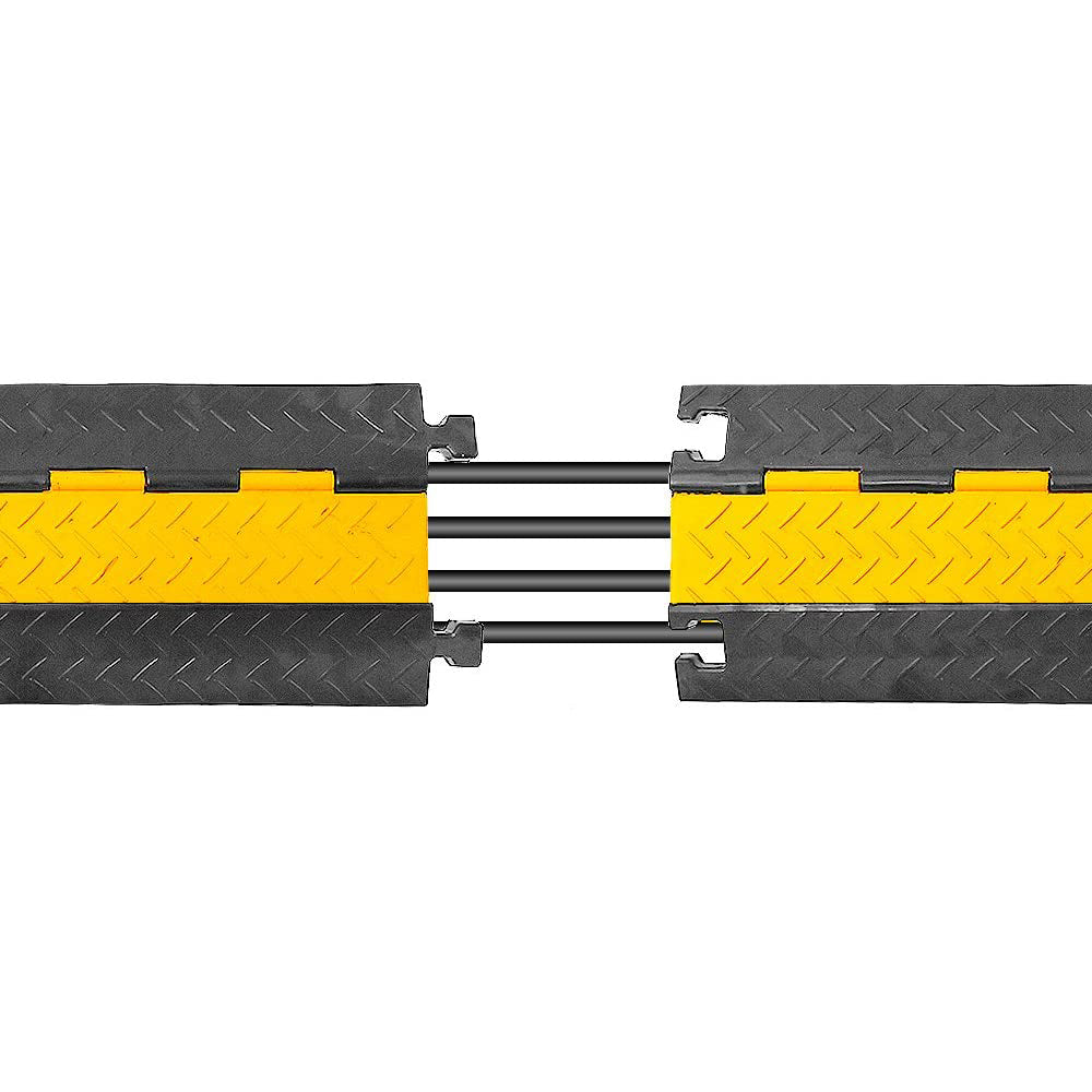 Pyle 5 Channel Cable Wire Protector Cover Ramp for Floor Cord Safety (2 Pack) - VMInnovations