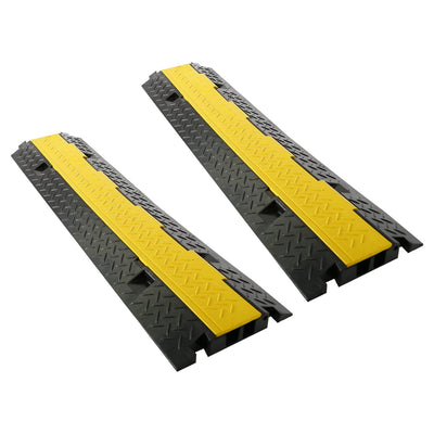 Pyle 40" 2 Channel Cable Wire Cord Protector Cover Ramp with Lid (2 Pack) (Used)