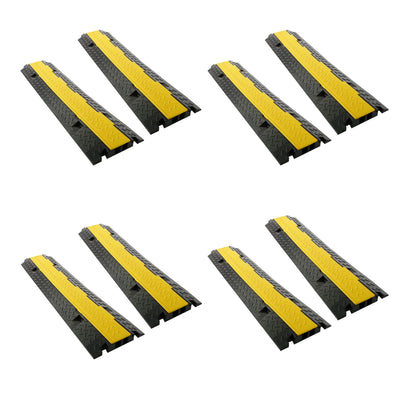 Pyle 40 In 2 Channel Cable Wire Cord Protector Cover Ramp with Flip Lid (8 Pack)