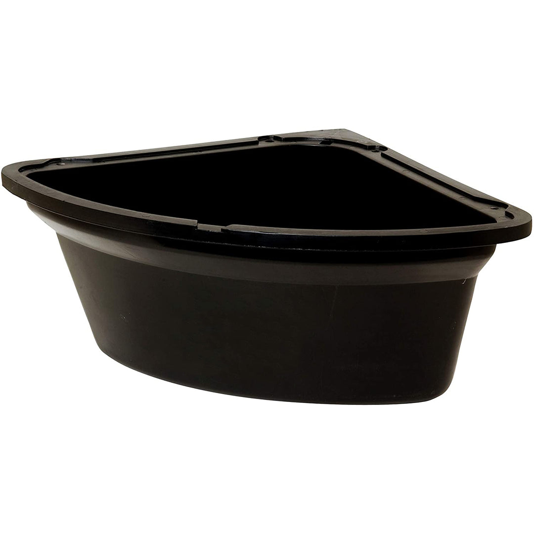 Little Giant 26 Quart Plastic Hanging Corner Livestock Feeder Bucket, Black