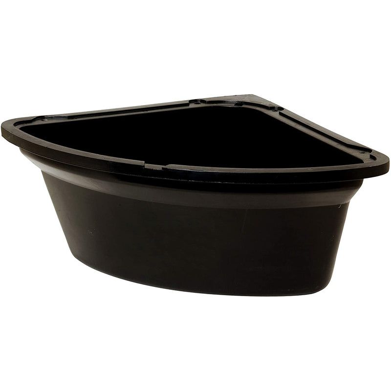 Little Giant 26qt Plastic Hanging Corner Livestock Feeder Bucket,Black(Open Box)