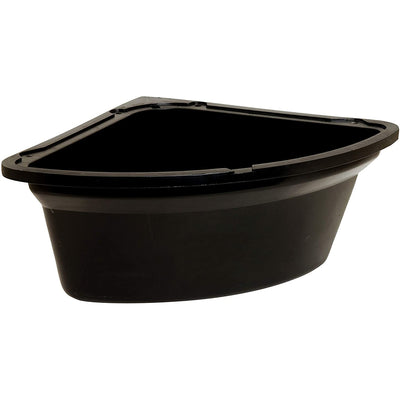 Little Giant 26 Quart Plastic Hanging Corner Livestock Feeder Bucket, Black - VMInnovations