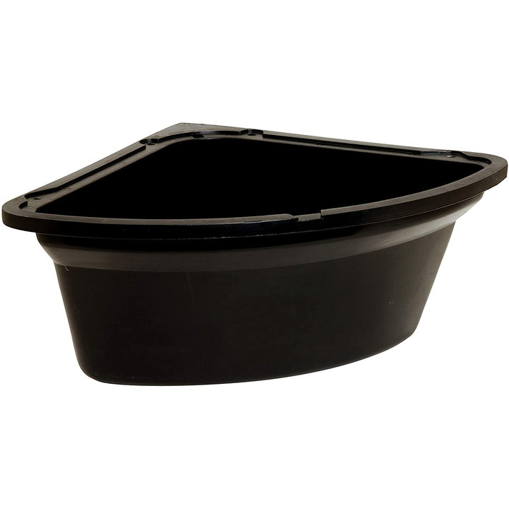 Little Giant 26 Quart Plastic Hanging Corner Livestock Feeder Bucket, Black